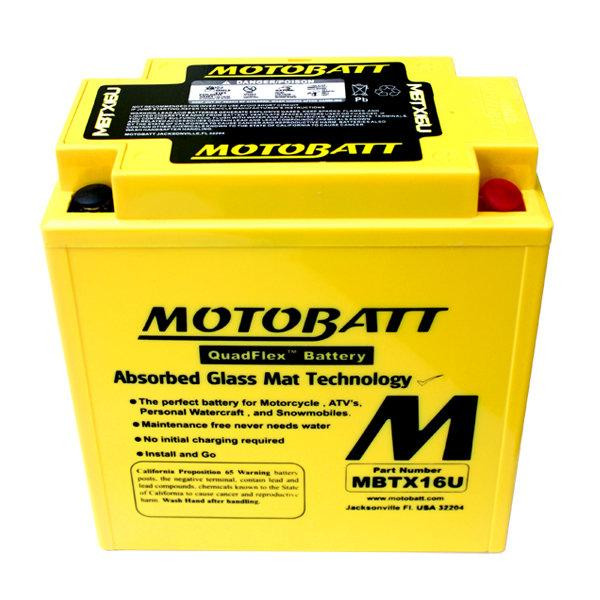 MotoBatt MBTX16U 250CCA Factory Activated QuadFlex AGM Battery in ATV Parts, Trailers & Accessories