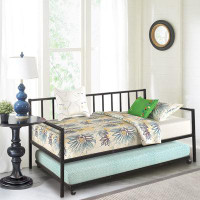 Ebern Designs Valdina Twin Steel Daybed with Trundle