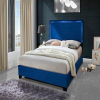 Latitude Run® Upholstered Platform Bed Frame With LED Lights, QB, GR
