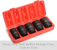 NEW .5 IN DEEP DRIVE SOCKET SPINDLE AXLE NUT IMPACT SOCKET SET S1152