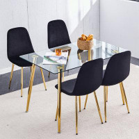 Everly Quinn Dining Chairs Set Of 4, Modern Mid-century Style Dining Kitchen Room Upholstered Side Chairs,accent Chairs