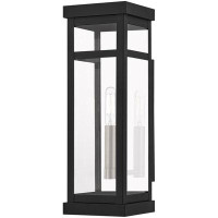 17 Stories Transitional Outdoor Wall Lantern | Antique Brass Finish | Clear Glass Shade