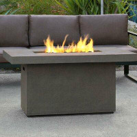 Real Flame Ventura Rectangle Chat Height Gas Fire Table by Real Flame