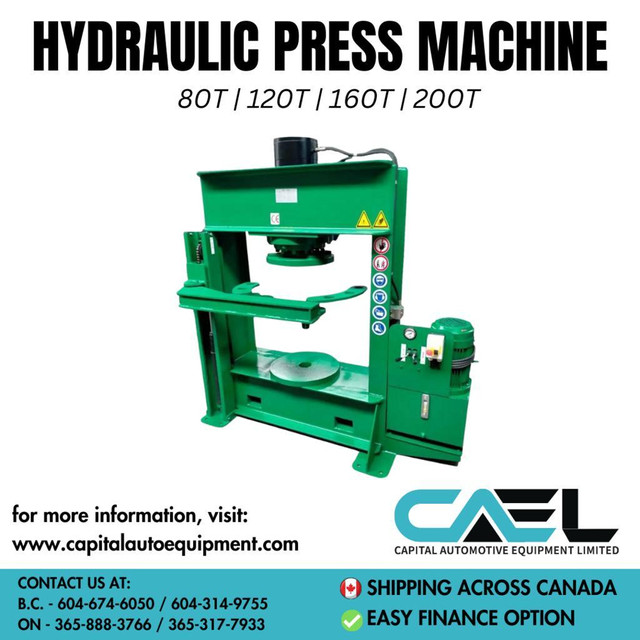 FINANACE AVAILABLE :Brand new Hydraulic press machine solid tires 80T/120T/160T/200T in Other