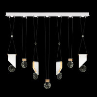 Fine Art Handcrafted Lighting Aria 60" W Linear Pendant with Charm 1,4