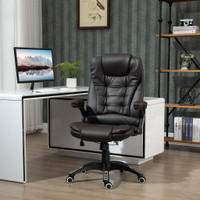 Office Chair 25.5" x 28.25" x 47.25" Brown
