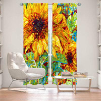 East Urban Home Lined Window Curtains 2-panel Set for Window by Mandy Budan - Summer Garden