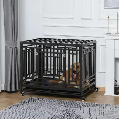 Dog Cage 43.7" x 28.7" x 34.6" Black