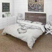 Made in Canada - East Urban Home Deer Wild and Beautiful II Farmhouse Duvet Cover Set