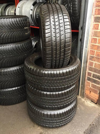 16 inch TAKE OFFs SET OF 4 USED ALL SEASON TIRES MICHELIN PILOT SPORT A/S 3+ 225/50ZR16 92Y TREAD LIFE 99% LEFT
