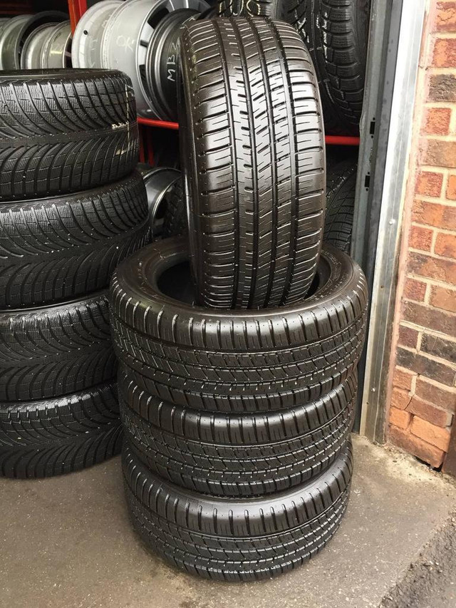 16 inch TAKE OFFs SET OF 4 USED ALL SEASON TIRES MICHELIN PILOT SPORT A/S 3+ 225/50ZR16 92Y TREAD LIFE 99% LEFT in Tires & Rims in Ontario