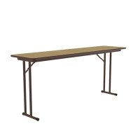 Correll, Inc. 72" L Fixed Height Off-Set Leg Seminar Particle Board Core High Pressure Training Table with Leg Glides