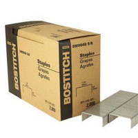 SW90405/8 is a 1-3/8 crown SW9040 series stick carton closing staple. It has a 5/8 leg length. Each box contains 2,000