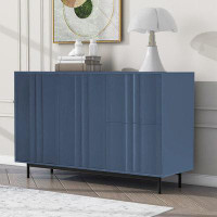 Latitude Run® Wave Pattern Storage Cabinet with 2 Doors and 2 Drawers