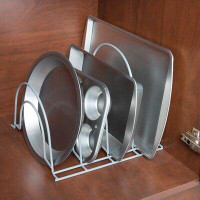 Rebrilliant Lid, Pots, and Pans Organizer - Freestanding Iron Storage Pantry and Cabinet Rack Shelf