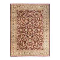 The Twillery Co. One-of-a-Kind Hand-Knotted New Age 9 X 12 Wool Area Rug in Red