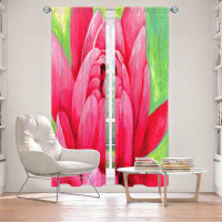 East Urban Home Lined Window Curtains 2-panel Set for Window Size 112" x 78" by Marley Ungaro - Pink Waterlily