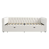 17 Stories Benya Upholstered Daybed with Trundle