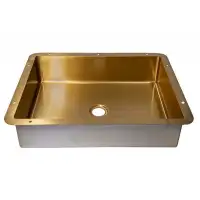 Rectangular 18.63 X 14.37-In Stainless Steel Undermount Sink (Black, Bronze, Antique, Rose Gold or Gold) w Drain  EBS