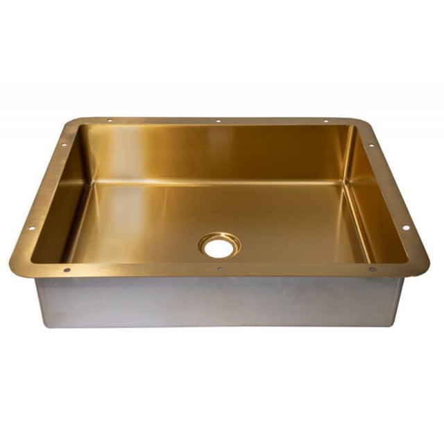 Rectangular 18.63 X 14.37-In Stainless Steel Undermount Sink (Black, Bronze, Antique, Rose Gold or Gold) w Drain  EBS in Plumbing, Sinks, Toilets & Showers