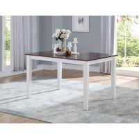Winston Porter Wooden Dining Table With Turned Legs