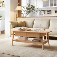 Corrigan Studio Dattdar 47.24" Solid Wood Coffee Table
