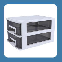 Inbox Zero Desktop Drawer Organizer 2 Tier Drawer Unit File Storage Cabinet For Home Bedroom Office