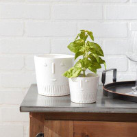Latitude Run® Porcelain 2-Piece Ceramic Pot Planter Set