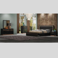 Modern Storage Bedroom Set with Extended Headboard on Sale !! Huge Furniture Sale !!