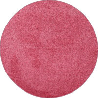 Latitude Run® Latitude Run® Solid Colour Round Shape Area Rugs Pink