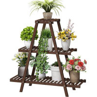 Arlmont & Co. Bamboo Plant Stand,3 Tier Brown