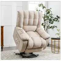Latitude Run® Massage Recliner Chair Electric Power Lift Recliner Chairs With Heat, Vibration, Side Pocket For Living Ro
