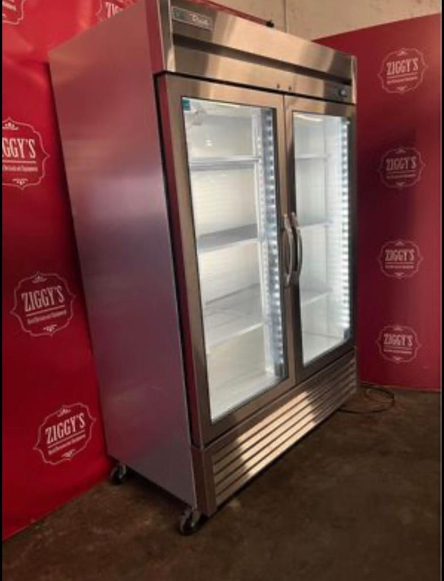 SUPER SPECIAL ! 2021 Commercial TRUE stainless double door glass fridges now only $2995! 9k value! Like new , can ship ! in Industrial Kitchen Supplies