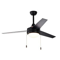 Hokku Designs 52" Garytt 3 - Blade LED Propeller Ceiling Fan with Pull Chain and Light Kit Included
