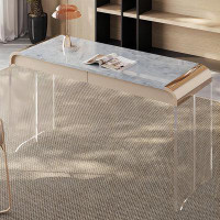 Recon Furniture 51.18"  Rectangular ice blue marble desk