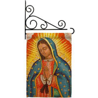 Ornament Collection Lady Of Guadalupe - Impressions Decorative Metal Fansy Wall Bracket Garden Flag Set GS192339-BO-03