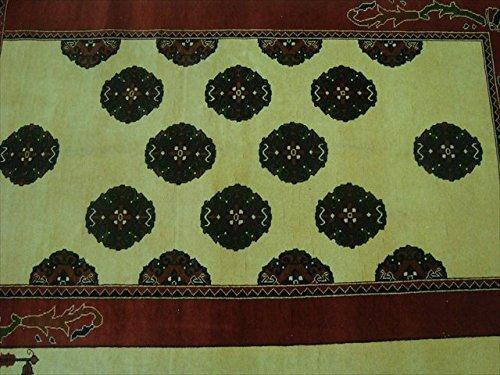 Elephant Foot Print Bokhara Afghan Vege Dyed Area Rug Hand Knotted Carpet (7.5 X 5)' in Rugs, Carpets & Runners - Image 2