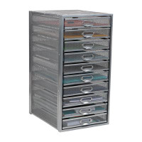 Mind Reader File Storage Drawers, Desk Organizer, Multi-Purpose, Crafts, Office, Metal Mesh