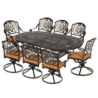 Bloomsbury Market Jeddito Oval 8 - Person 84'' Long Dining Set with Cushions
