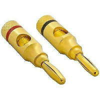 TechCraft Copper Speaker Banana Plugs - Open Screw Type - High-Q