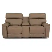 Palliser Furniture Powell 79.5" Leather Match Pillow Top Arm Reclining Loveseat