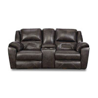 Southern Motion Pandora 81" Genuine Leather Pillow Top Arm Reclining Loveseat