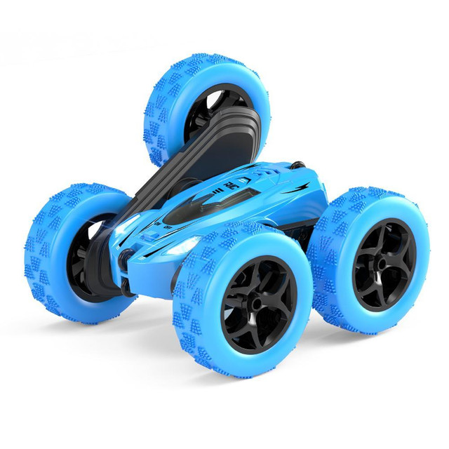 NEW 2.4 GHZ DOUBLE SIDED FLIP ROTATING RC 4WD STUNT CAR CSJ55431 in Other in Alberta - Image 2