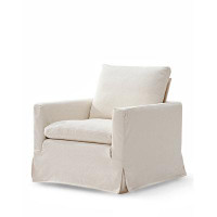 Gracie Oaks Swivel Chair With Loose Cover