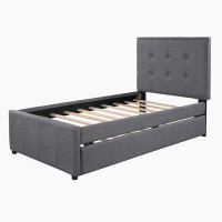 Red Barrel Studio Mubasher Upholstered Platform Bed With Headboard and Trundle