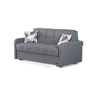 Latitude Run® Utica 74" Chenille Square Arm Sofa Bed