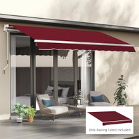 Awning Fabric Replacement 9.3' x 7.9' x 0.8' Wine Red