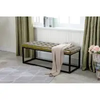 Zipcode Design™ Holtman Faux Leather Bench with Metal Legs