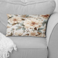 East Urban Home Vintage Florals III - Plants Printed Throw Pillow
