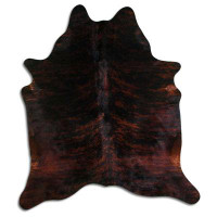 Foundry Select NATURAL HAIR ON Cowhide RUG BROWN BRINDLE 2 - 3 M GRADE A
